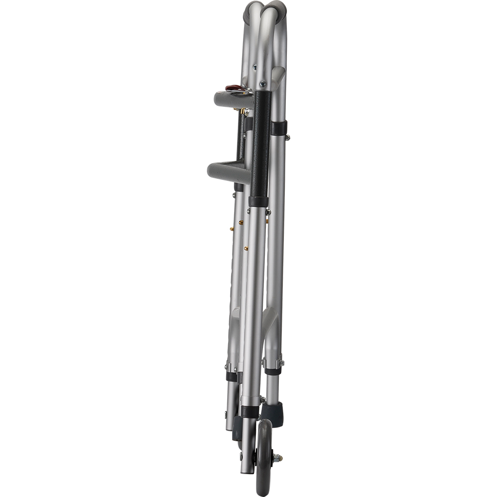 HEAVY DUTY FOLDING WALKER W/ 5" WHLS FOLDED